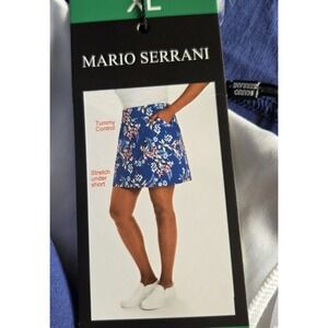 Mario Serrani Skort Women's Size XL Tummy Control Stretch Floral Pockets